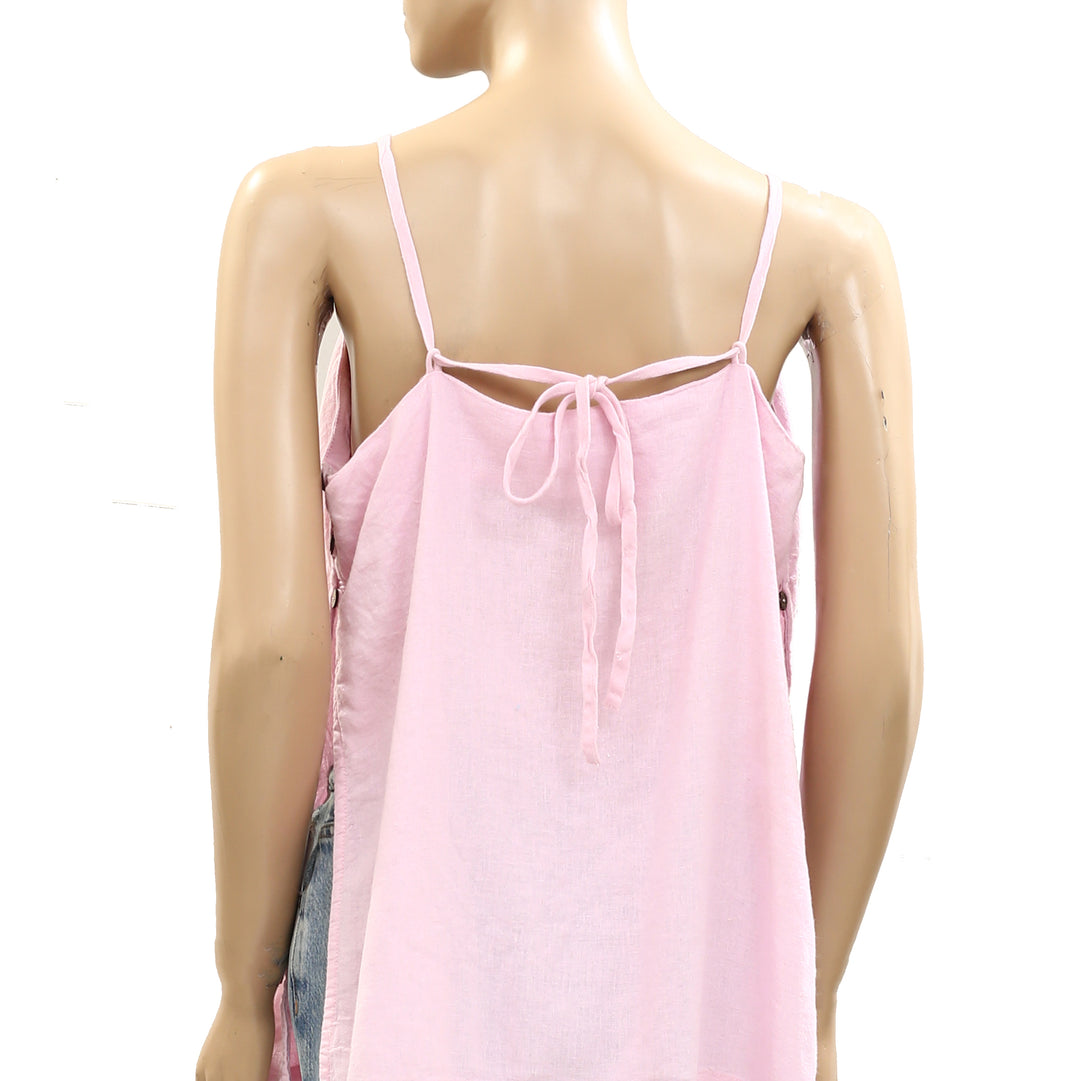 Free People Free-est Sightseer Linen Cami Tunic Top