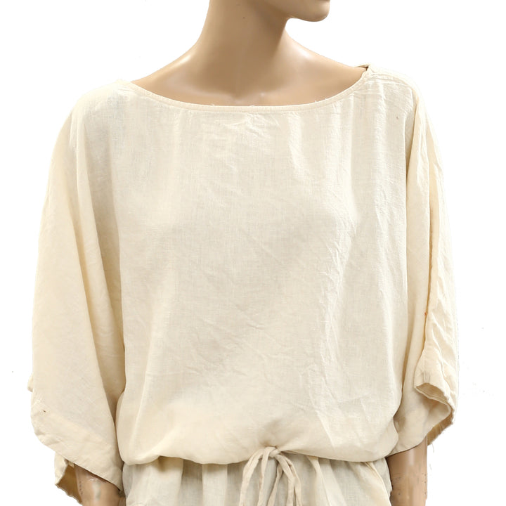 Free People Free Est Sylvie Linen Tunic Top