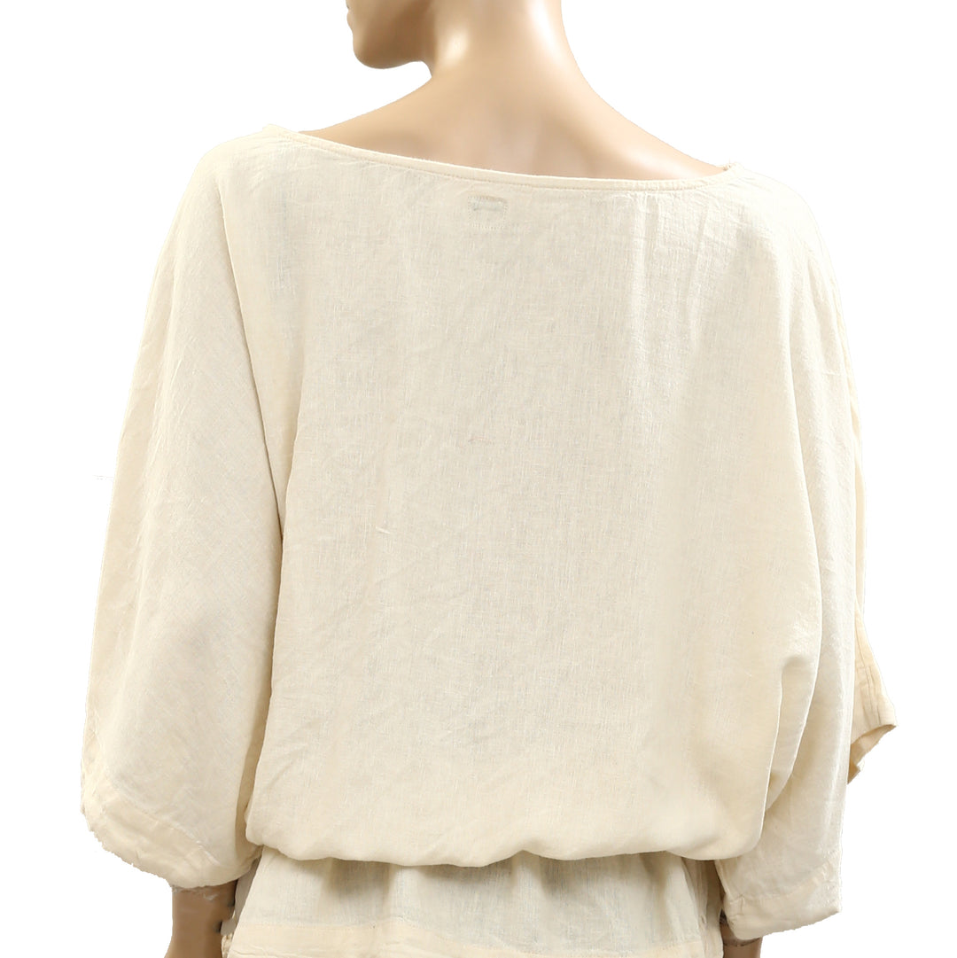 Free People Free Est Sylvie Linen Tunic Top