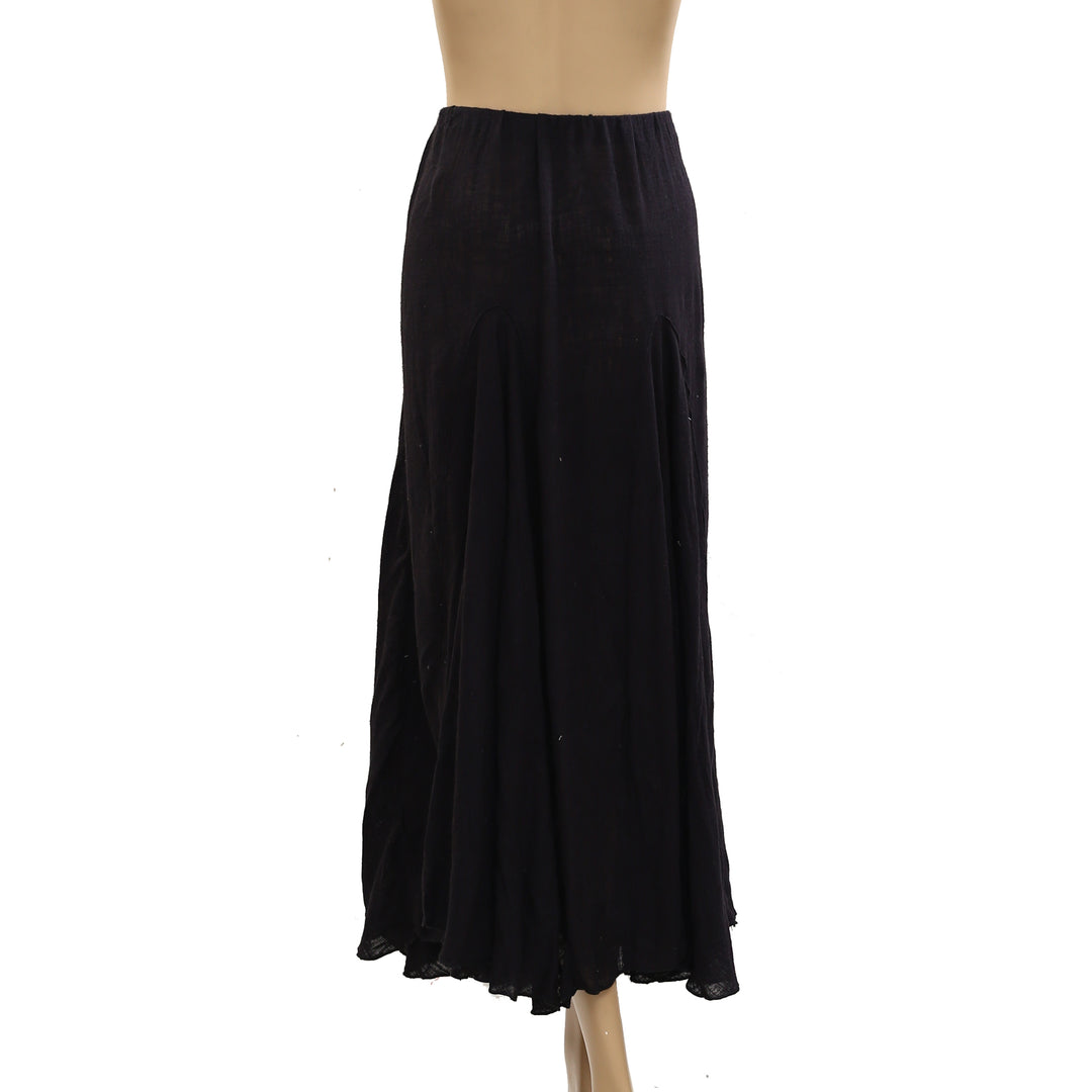 Free People Madras That Solid Linen Maxi Skirt