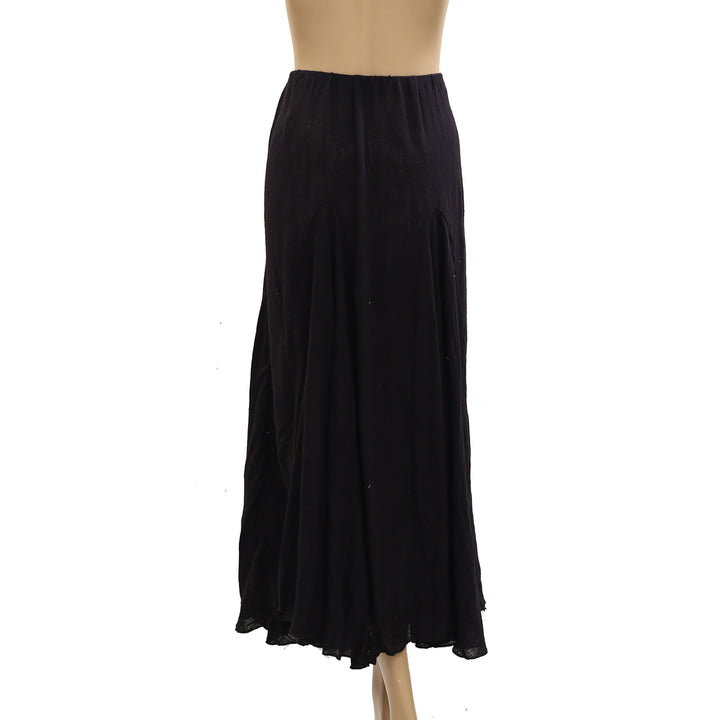 Free People Madras That Solid Linen Maxi Skirt