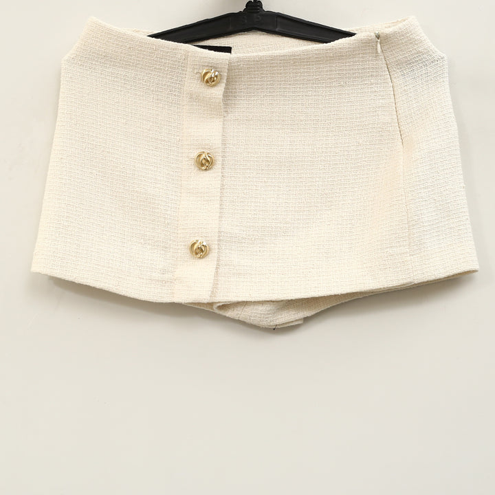 Zara Textured Tweed Mini Skort