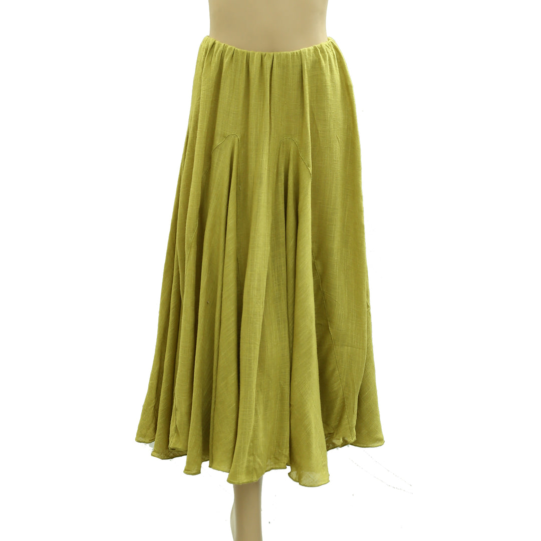 Free People Madras That Solid Linen Maxi Skirt