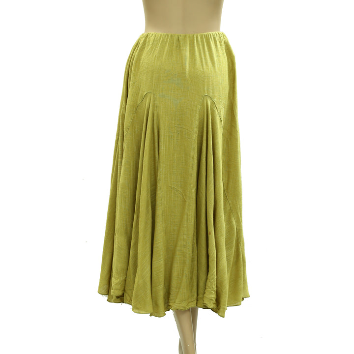 Free People Madras That Solid Linen Maxi Skirt