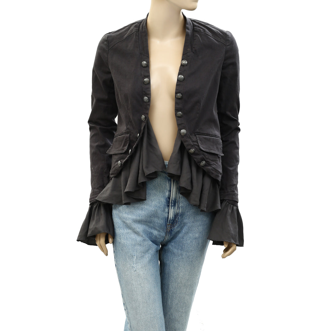 Free People Ruffles Romance Jacket Top