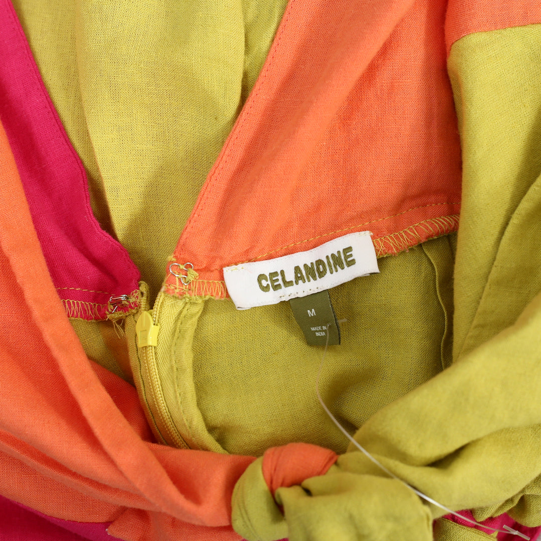 Anthropologie Celandine Pakika Colourblock Knot-Front Mini Dress