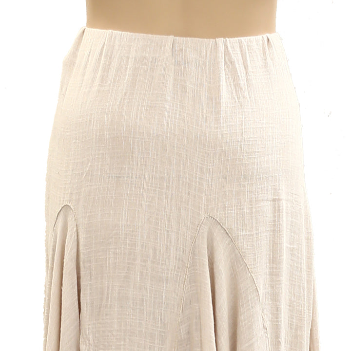 Free People Madras That Solid Linen Maxi Skirt