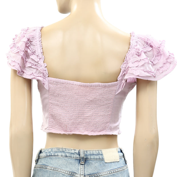 Free People Thank You Very Sweetly Cropped Top