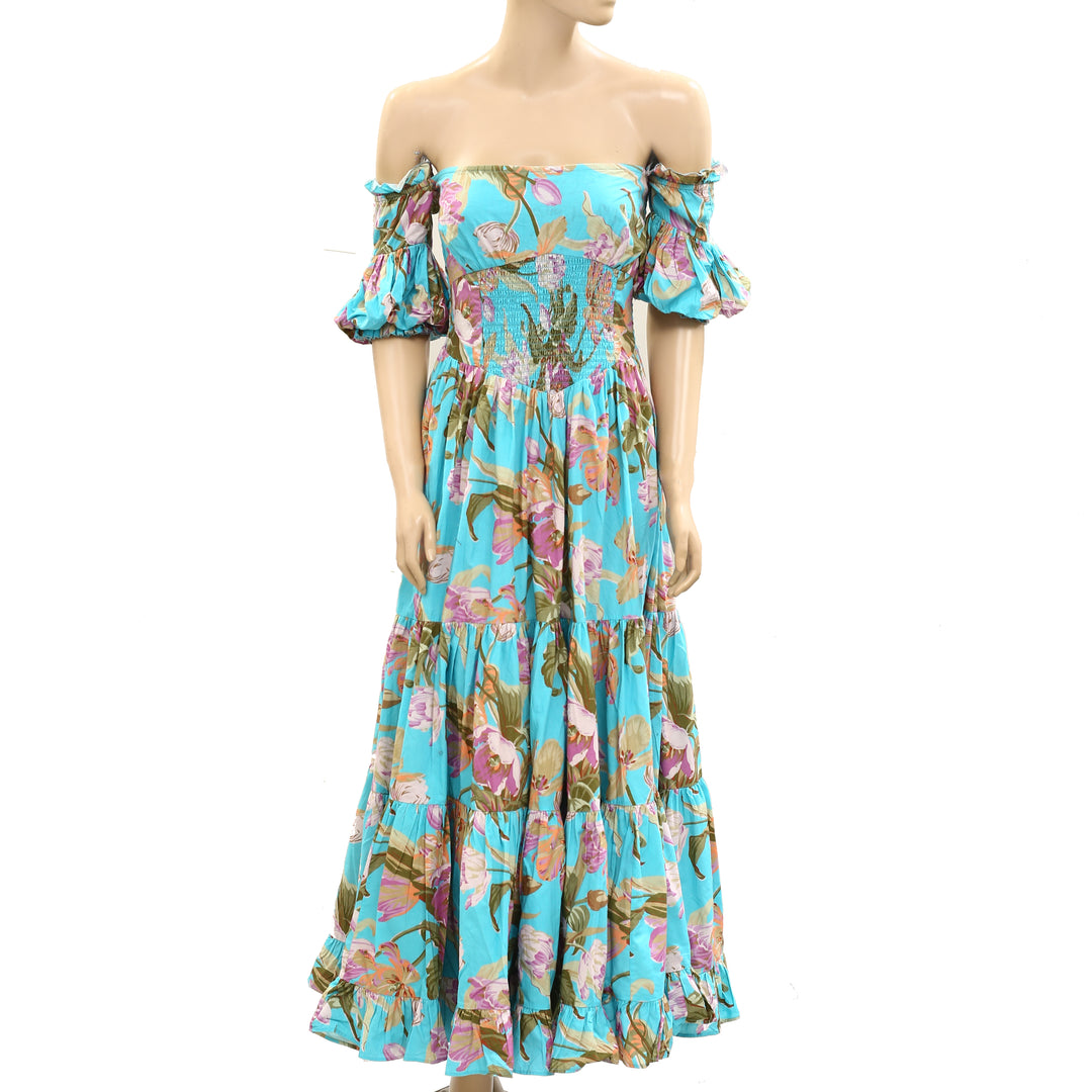 Anthropologie Love The Label Floral Printed Maxi Dress White Chocolate Couture Anthropologie Love The Label Floral Printed Maxi Dress White Chocolate Couture