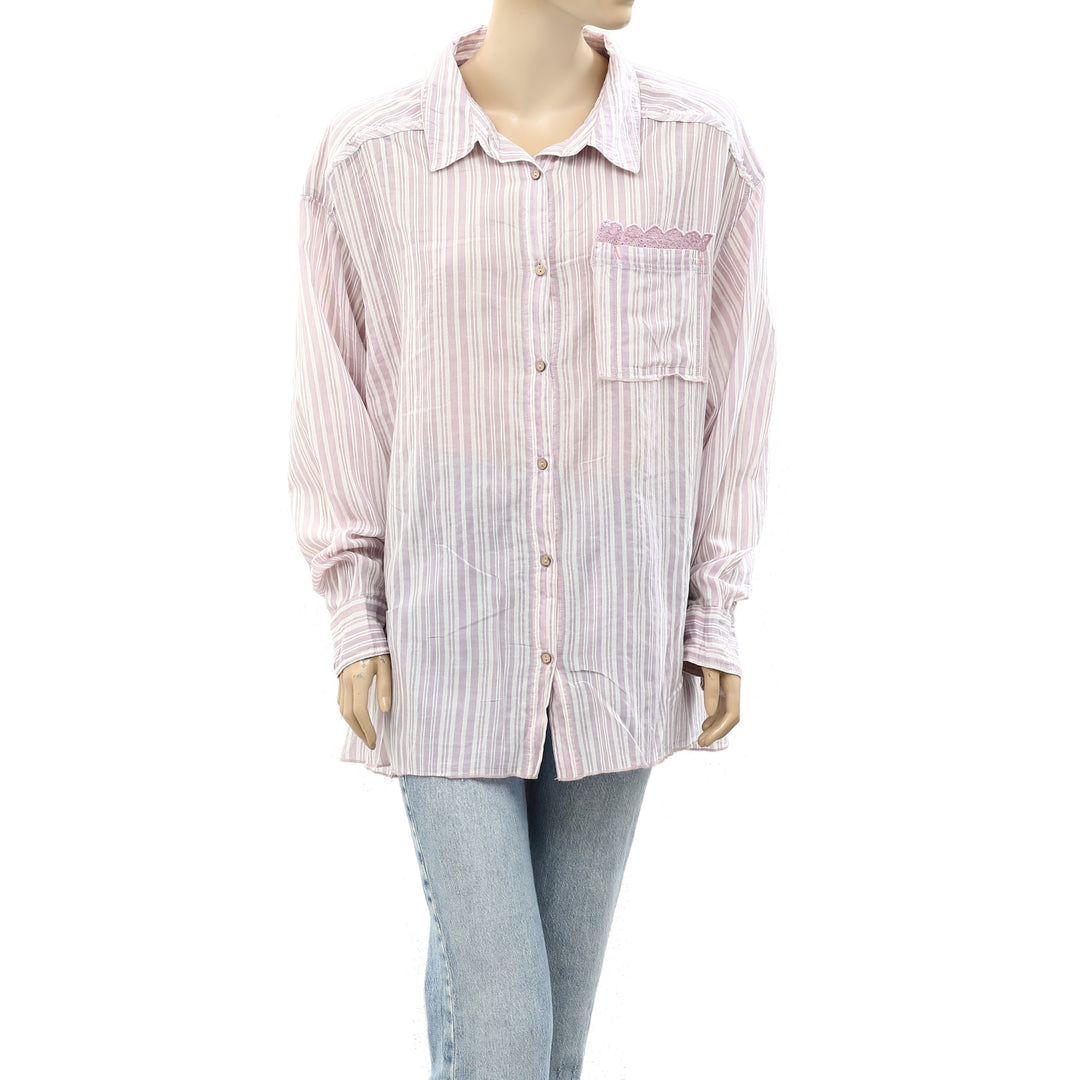 Intimately Free People Sleep Mode Pajama Shirt Tunic Top