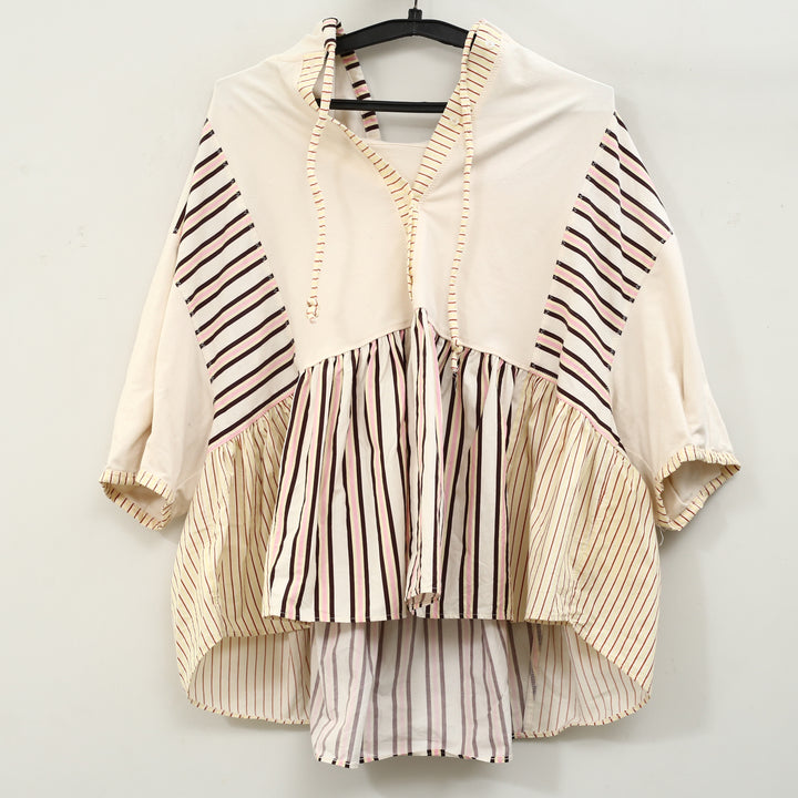 By Anthropologie Half-Sleeve Swing Blouse Top