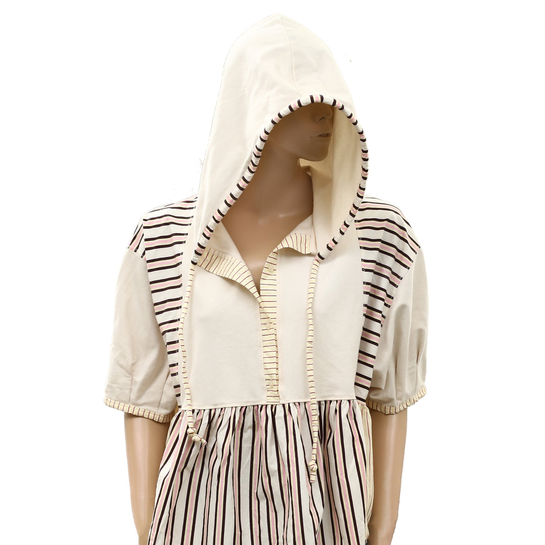By Anthropologie Half-Sleeve Swing Blouse Top