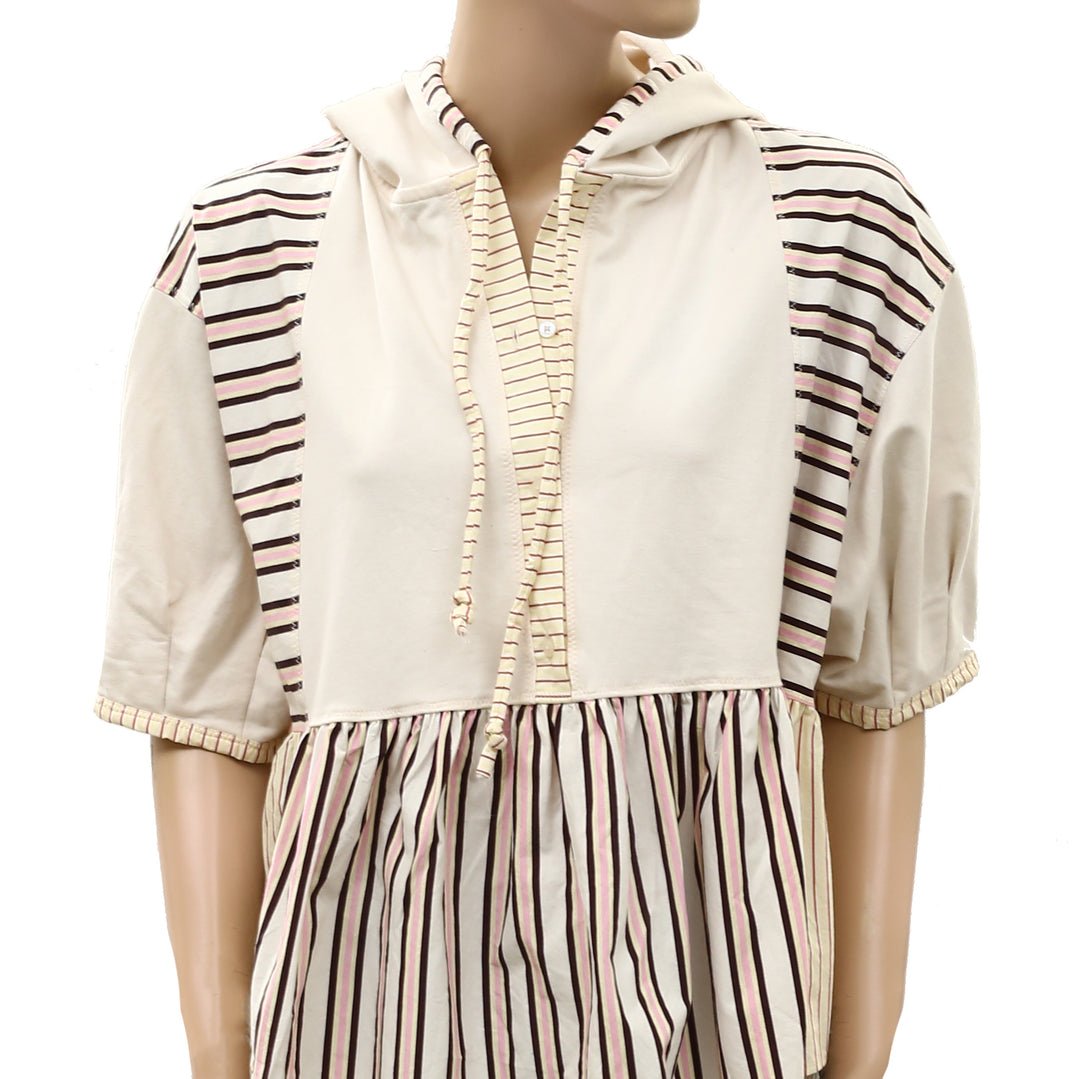 By Anthropologie Half-Sleeve Swing Blouse Top