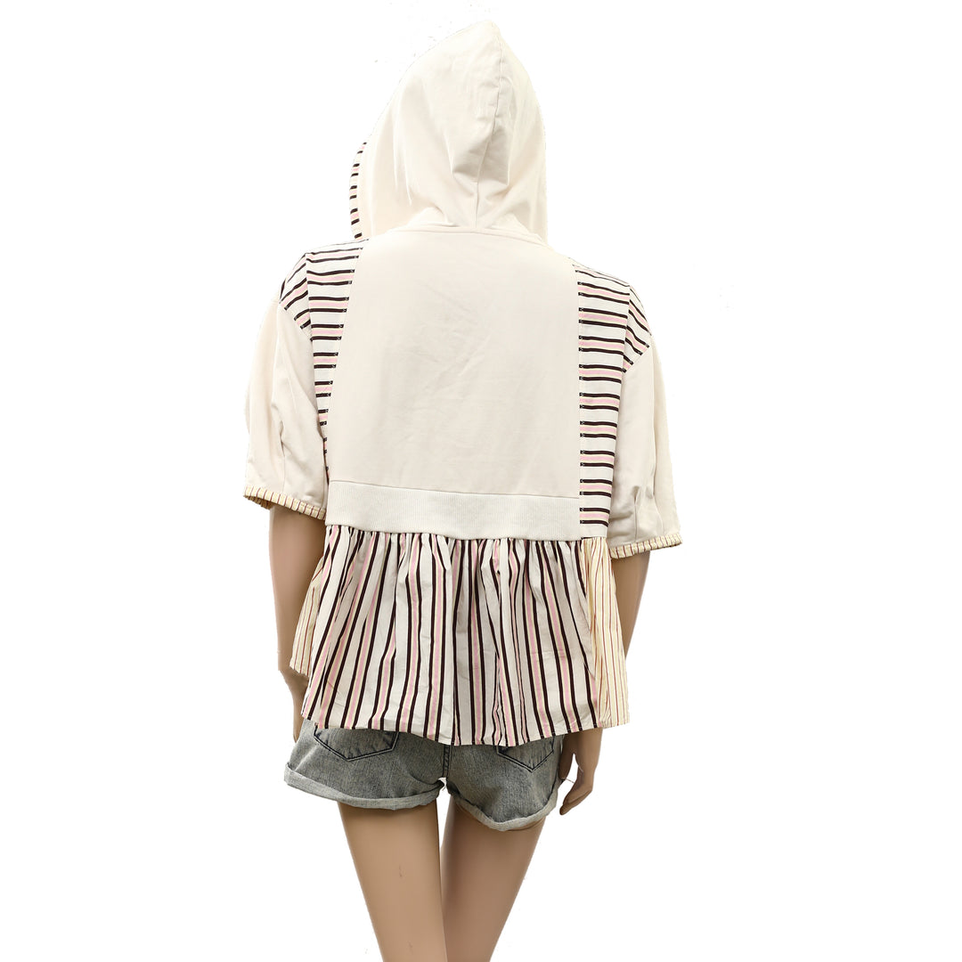 By Anthropologie Half-Sleeve Swing Blouse Top