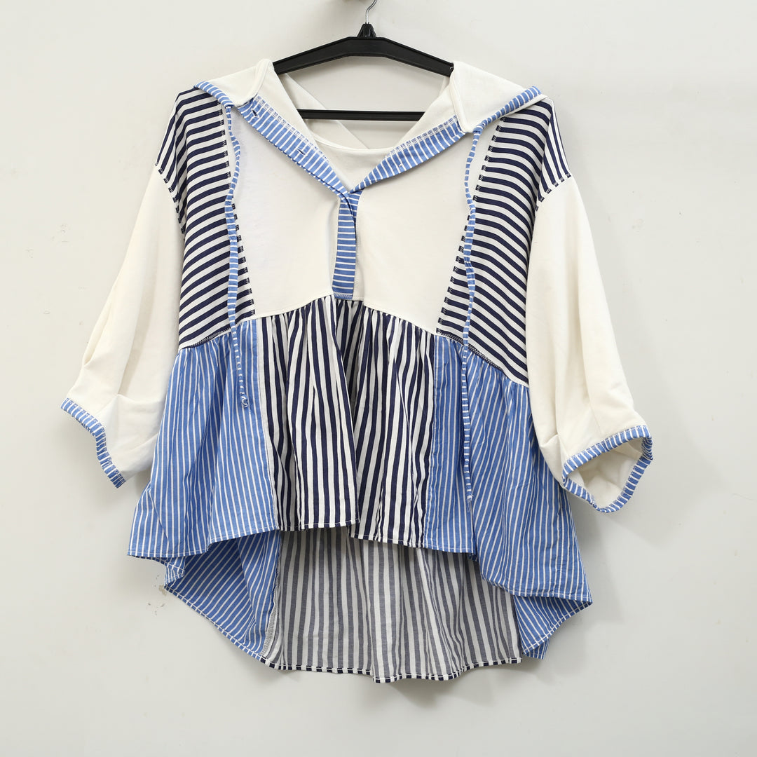 By Anthropologie Half-Sleeve Swing Blouse Top