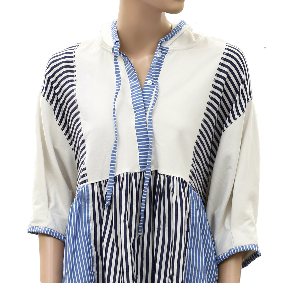 By Anthropologie Half-Sleeve Swing Blouse Top