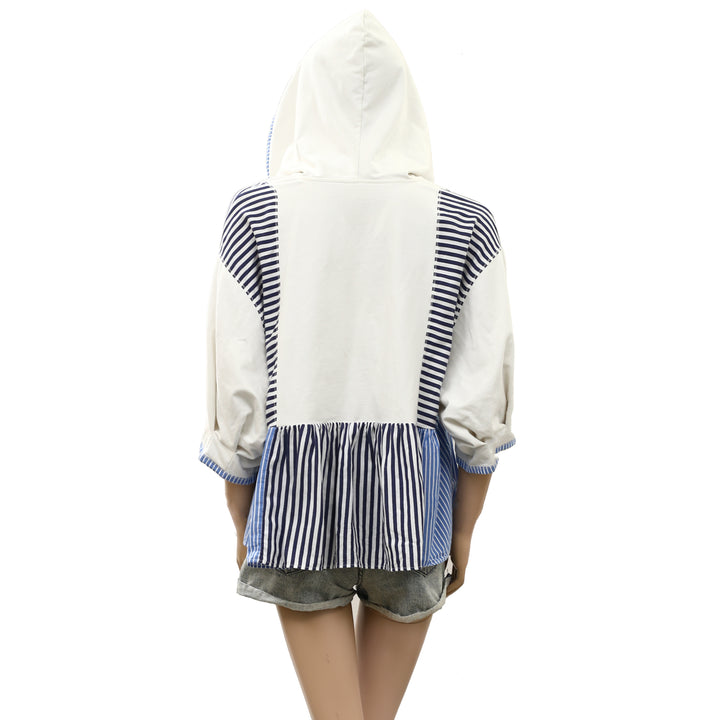 By Anthropologie Half-Sleeve Swing Blouse Top