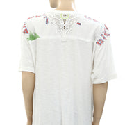 Free People FP Movement Crochet Lace Tee Tunic Top