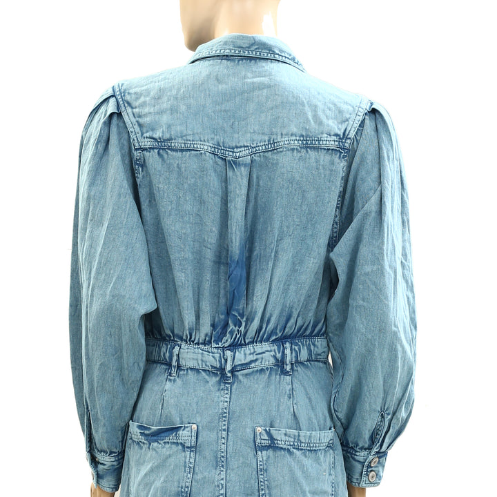 Free People Mad Love Denim Midi Dress