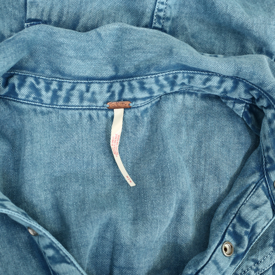 Free People Mad Love Denim Midi Dress