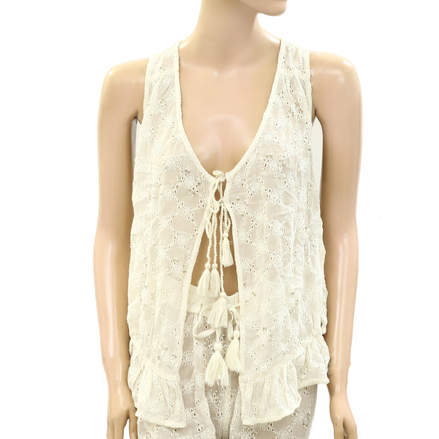 Monsoon Eyelet Embroidered Beaded Top & Pant Set