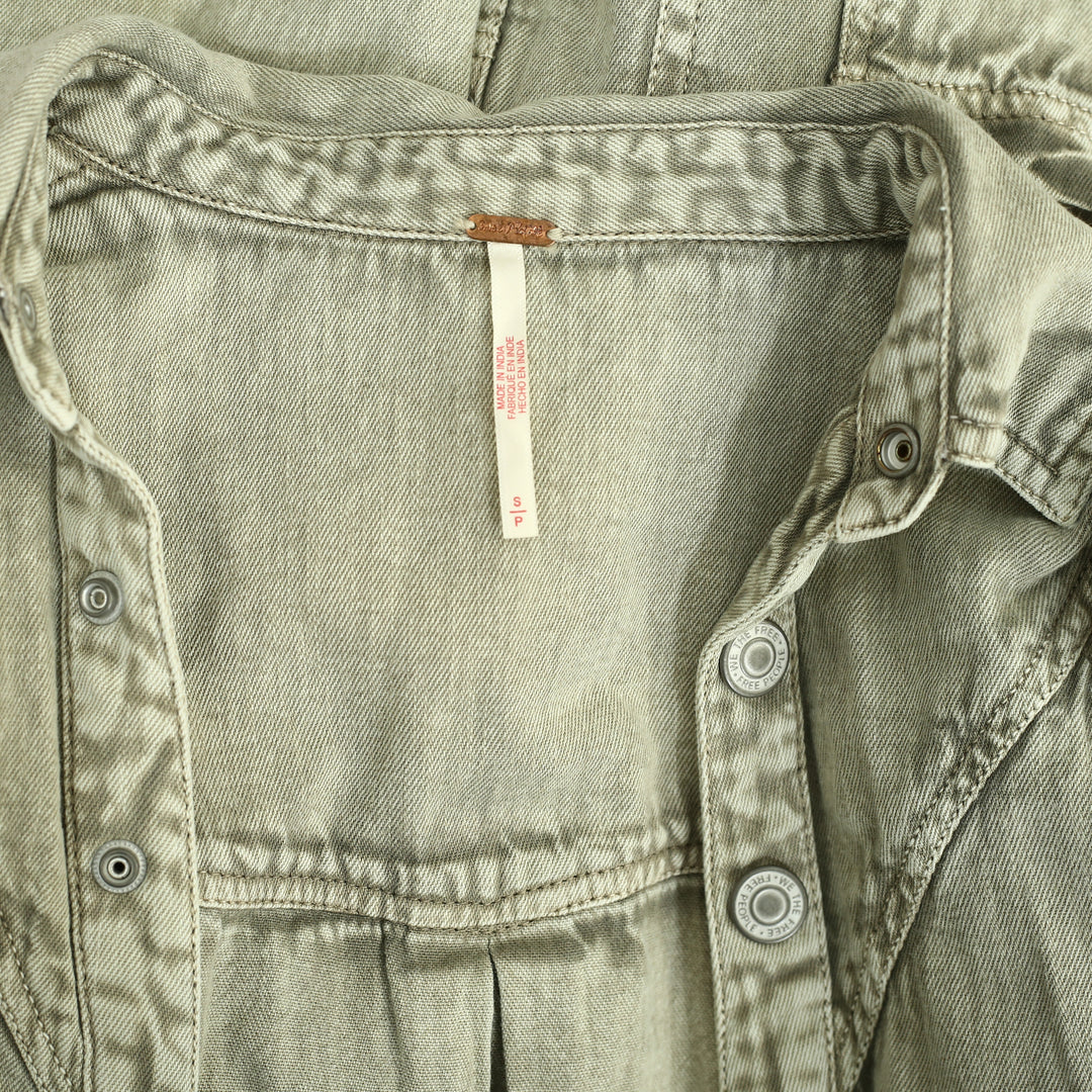 Free People Mad Love Denim Midi Dress