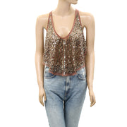 Free People Sequin Embellished Cami Tank Top