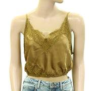 Intimately Free People Night Out Blouson Brami Lace Cami Cropped Top