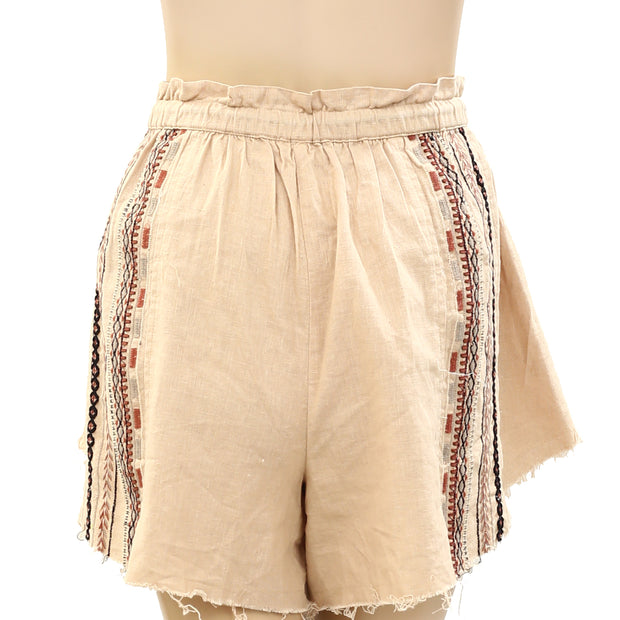 Free People Undertow Embroidered Shorts