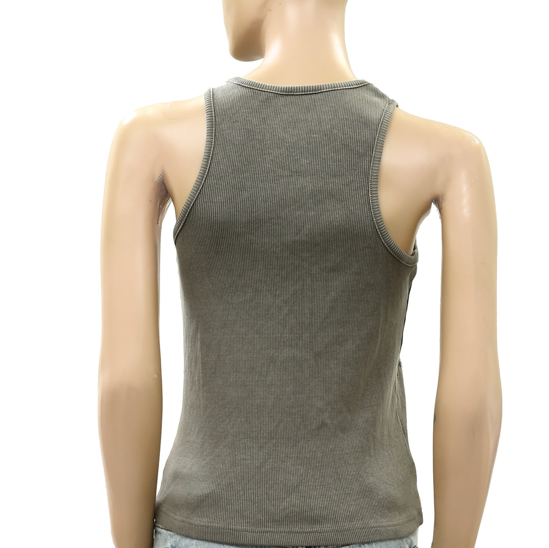 Anthropologie Pilcro Sequin Embellished Beaded  Halter Blouse Tank Top