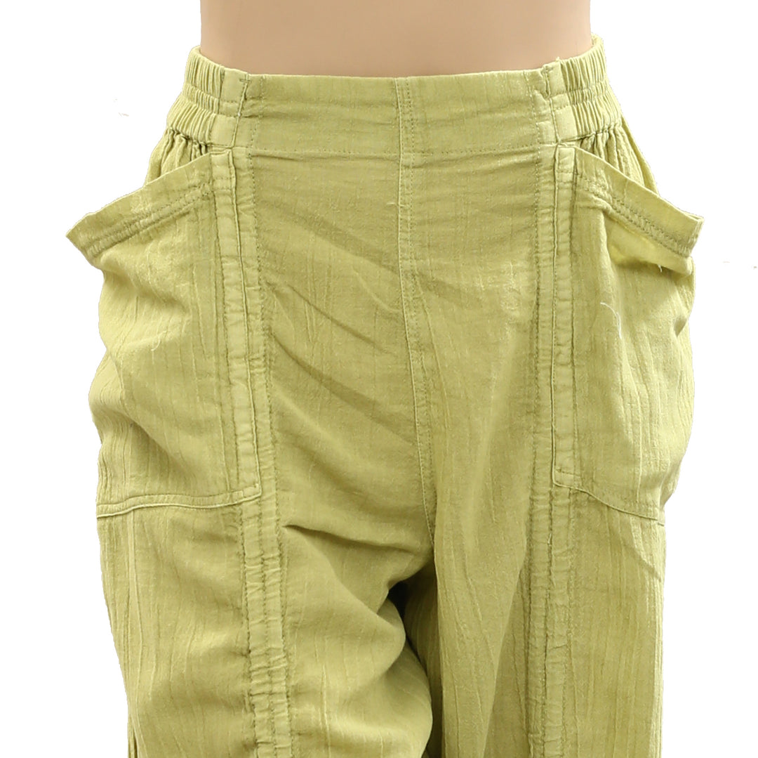 Free People Gianna Ruched Gaucho Pull-On Pants