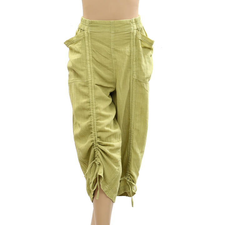 Free People Gianna Ruched Gaucho Pull-On Pants