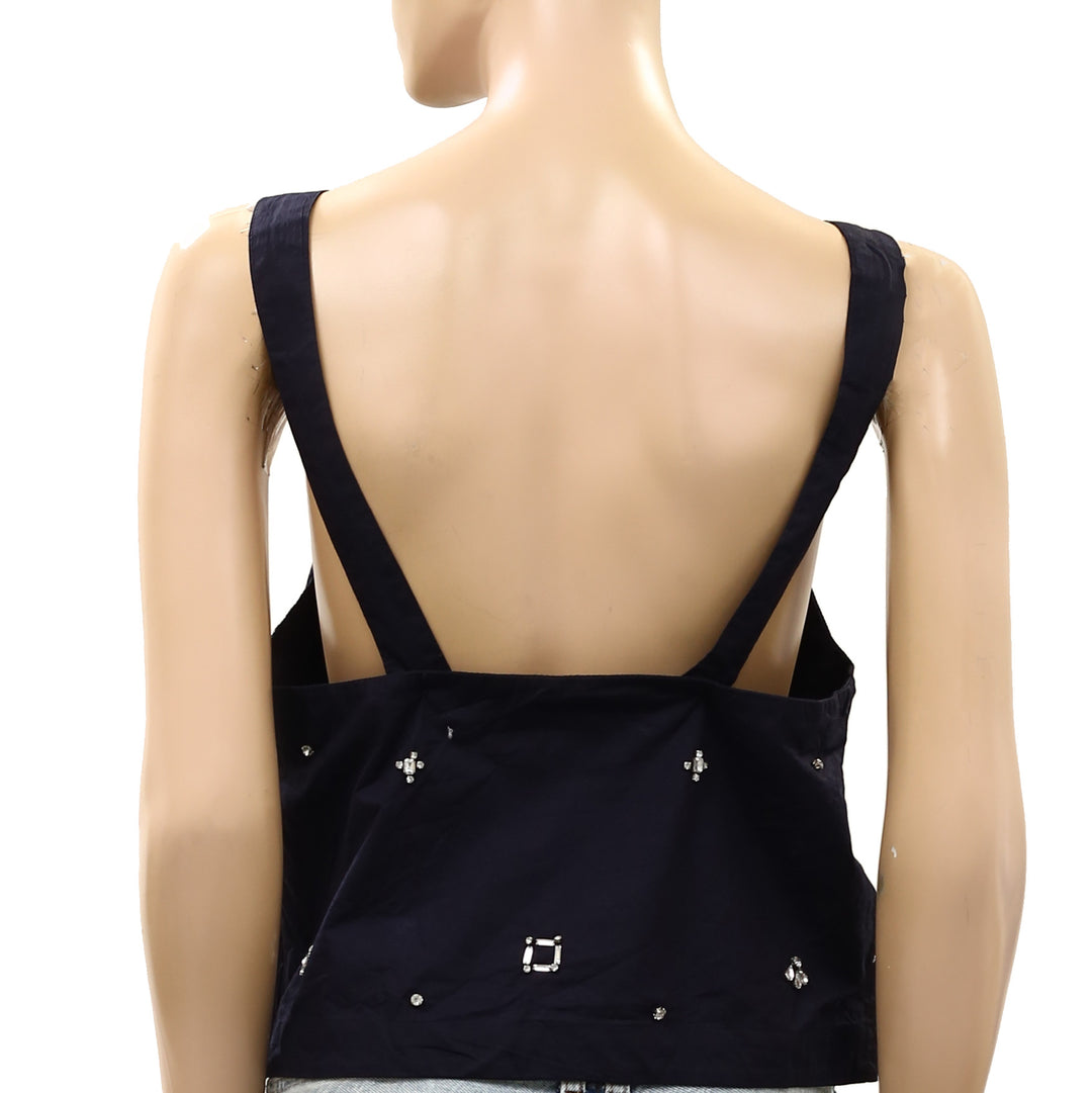 Anthropologie Maeve Sleeveless Embellished Beaded Blouse Top