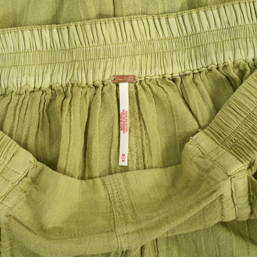 Free People Gianna Ruched Gaucho Pull-On Pants