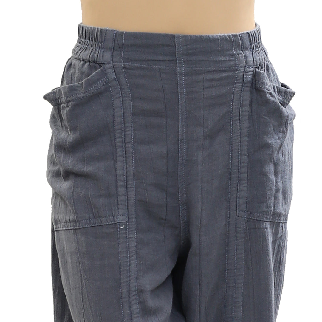 Free People Gianna Ruched Gaucho Pull-On Pants