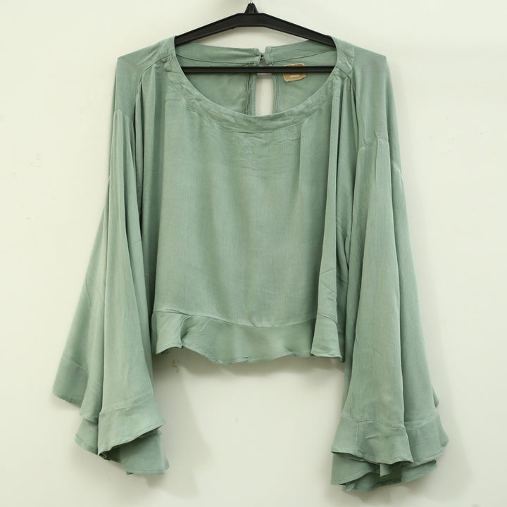 Free People Free Est Delilah Cropped Blouse Top