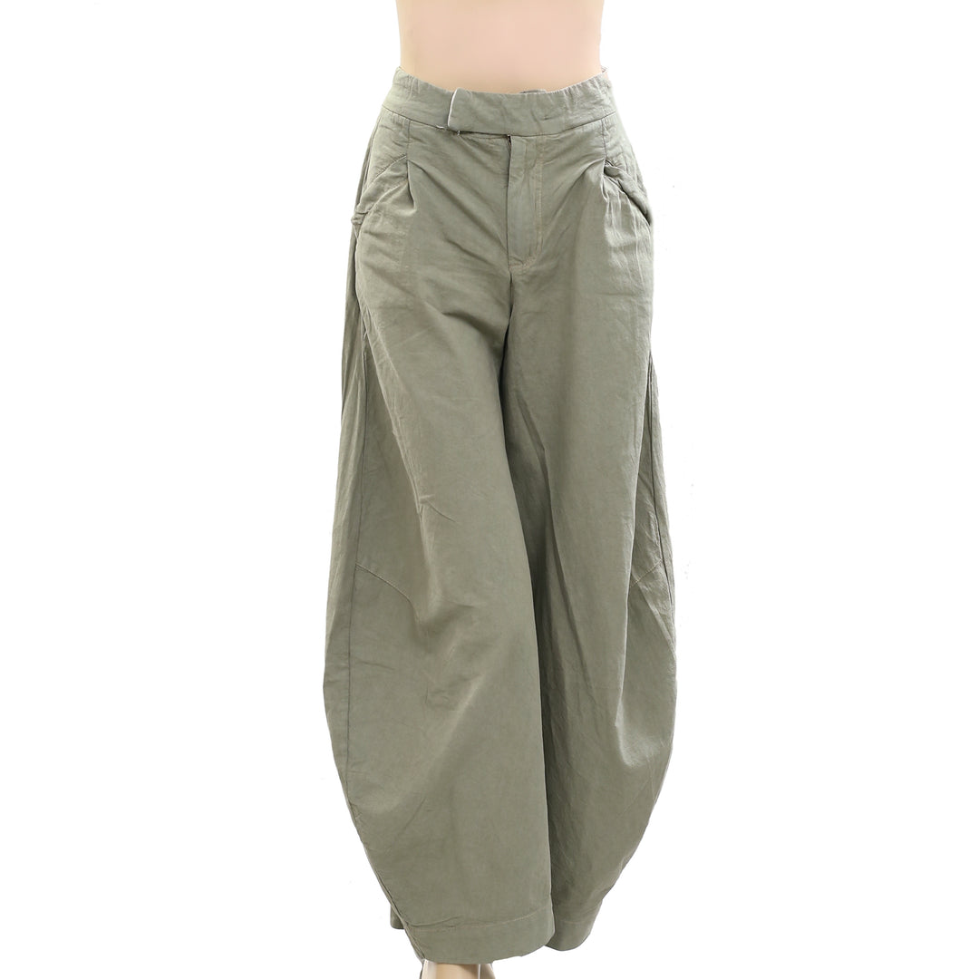 Free People Tegan Washed Barrel Trousers Pants