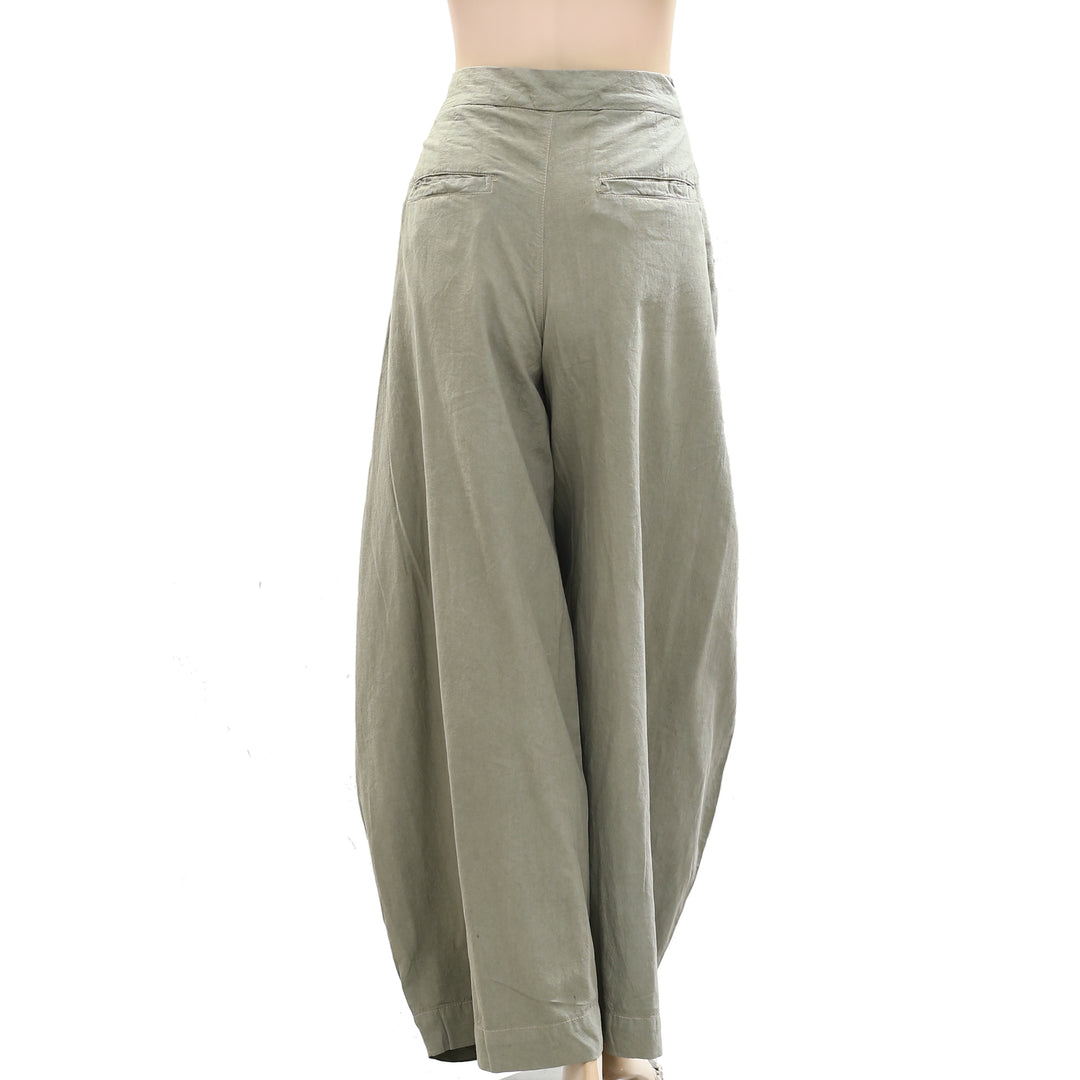 Free People Tegan Washed Barrel Trousers Pants