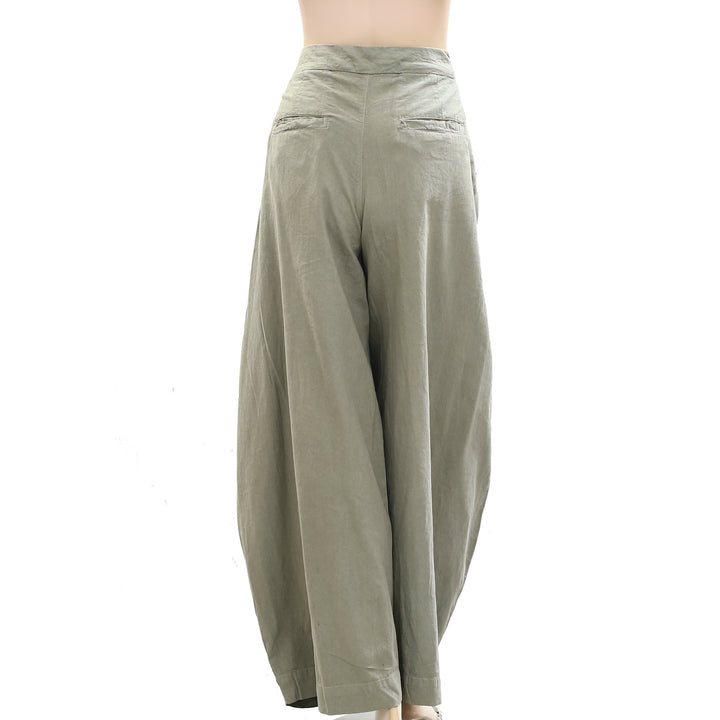Free People Tegan Washed Barrel Trousers Pants