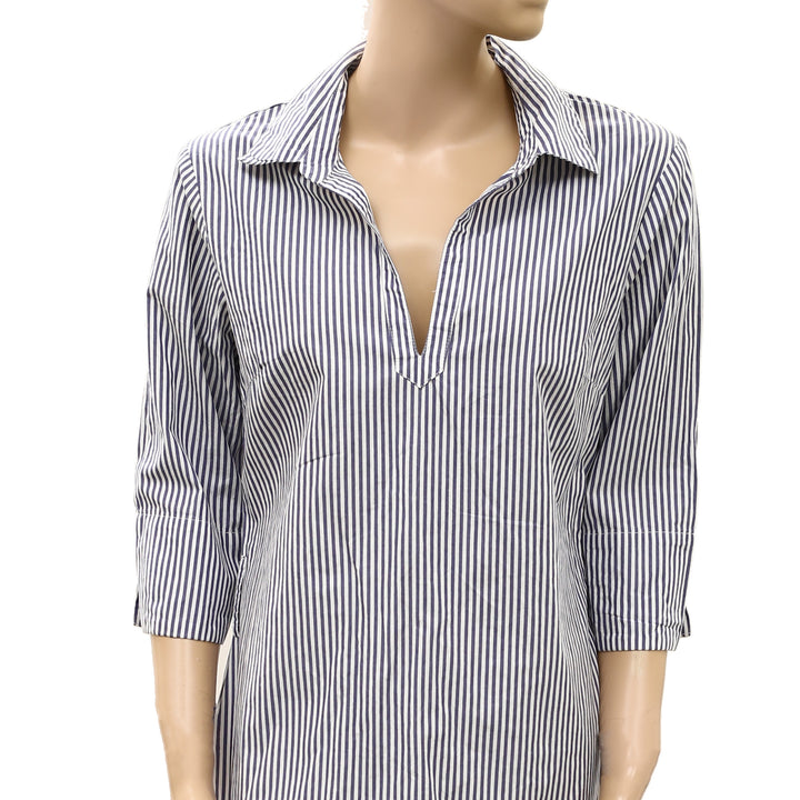 Lawrence Grey New York Striped Tunic Shirt Dress