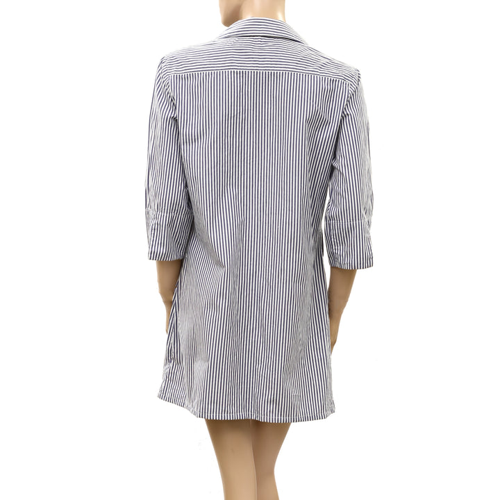 Lawrence Grey New York Striped Tunic Shirt Dress