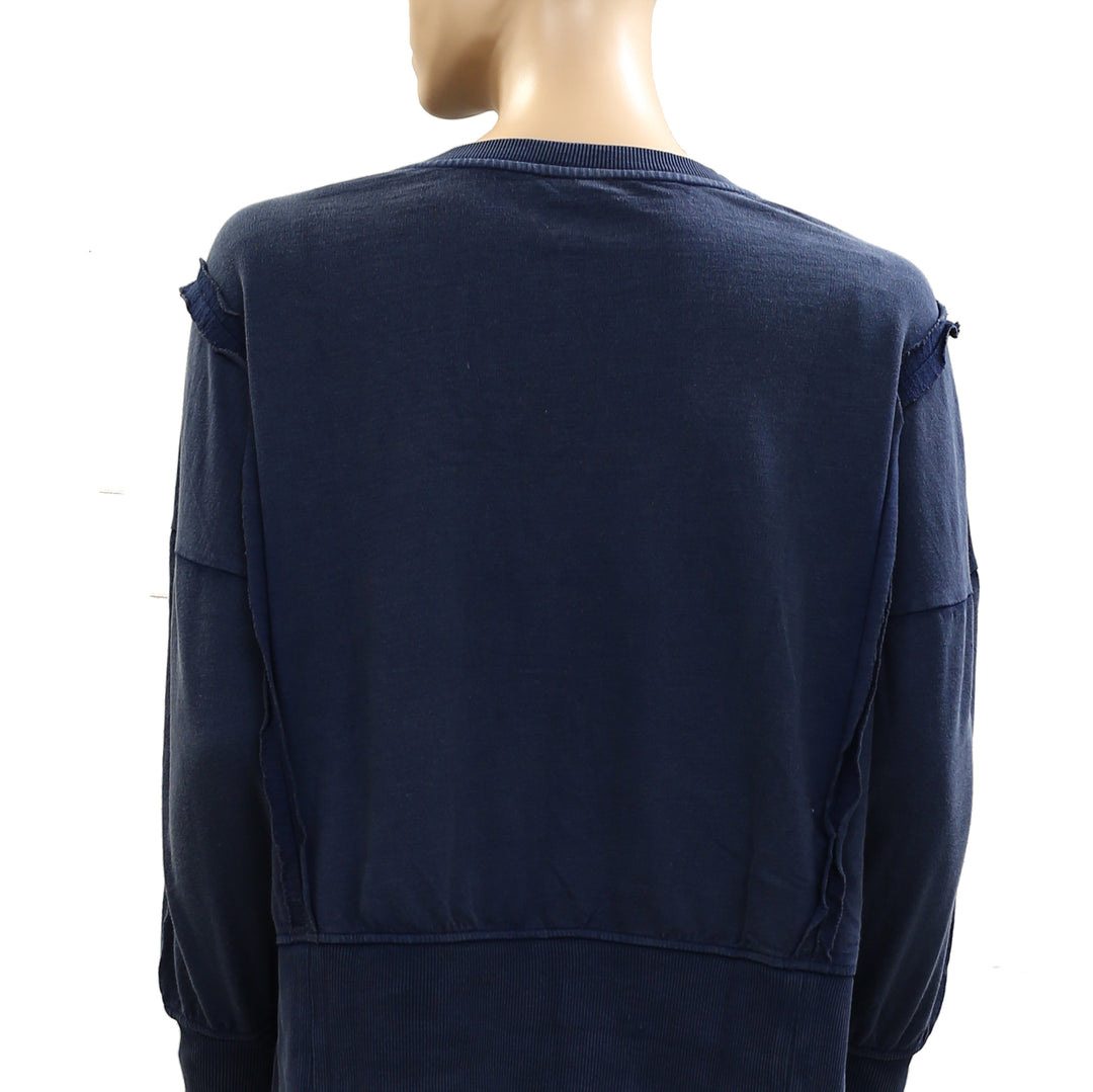Anthropologie Pilcro Pintuck Sweatshirt Top
