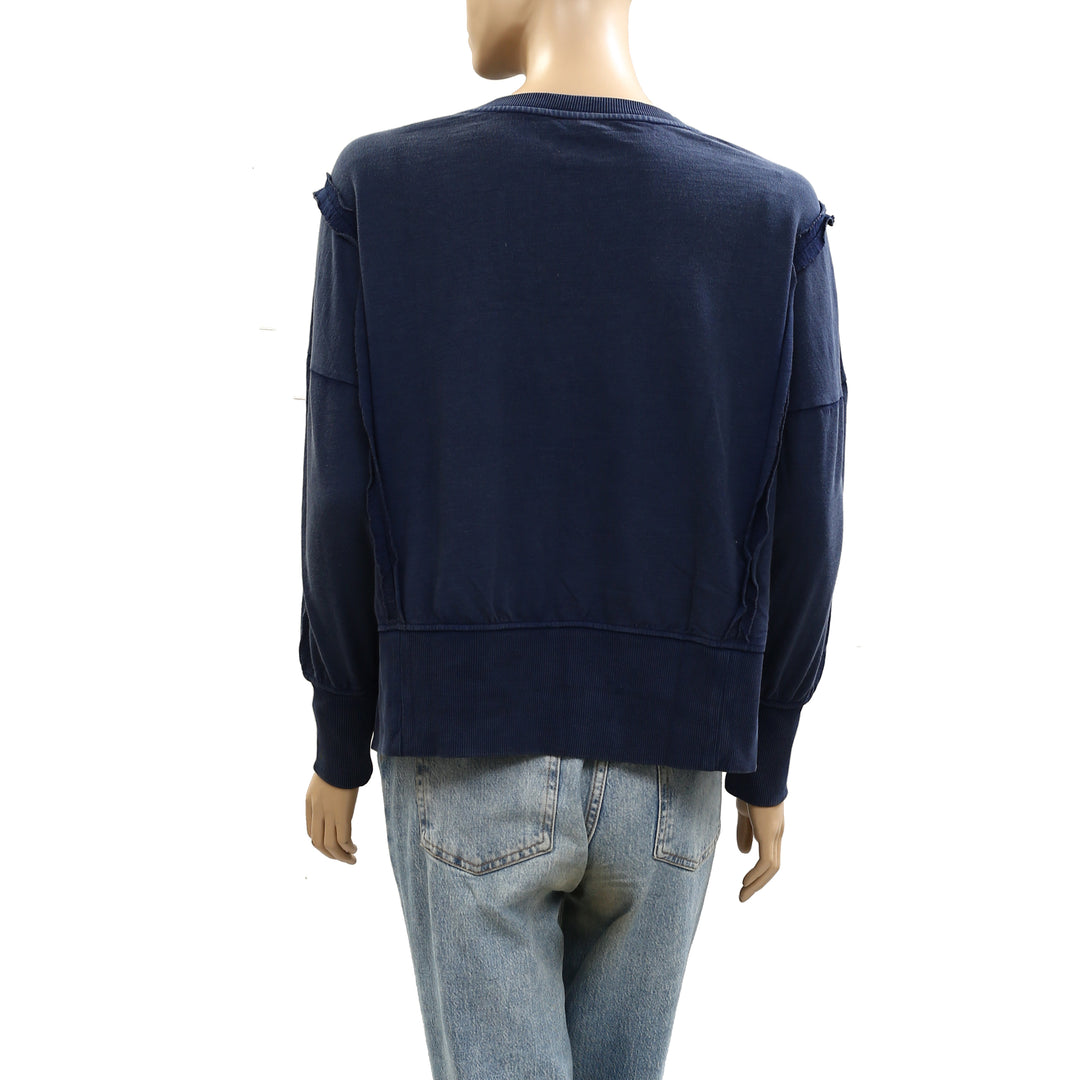 Anthropologie Pilcro Pintuck Sweatshirt Top