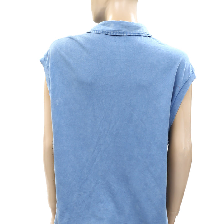 BDG Urban Outfitter Abel Slouchy Cap Sleeve Shirt Tunic Top M