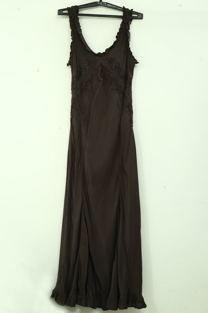Zara ZW Collection Floral Embroidered Long Dress
