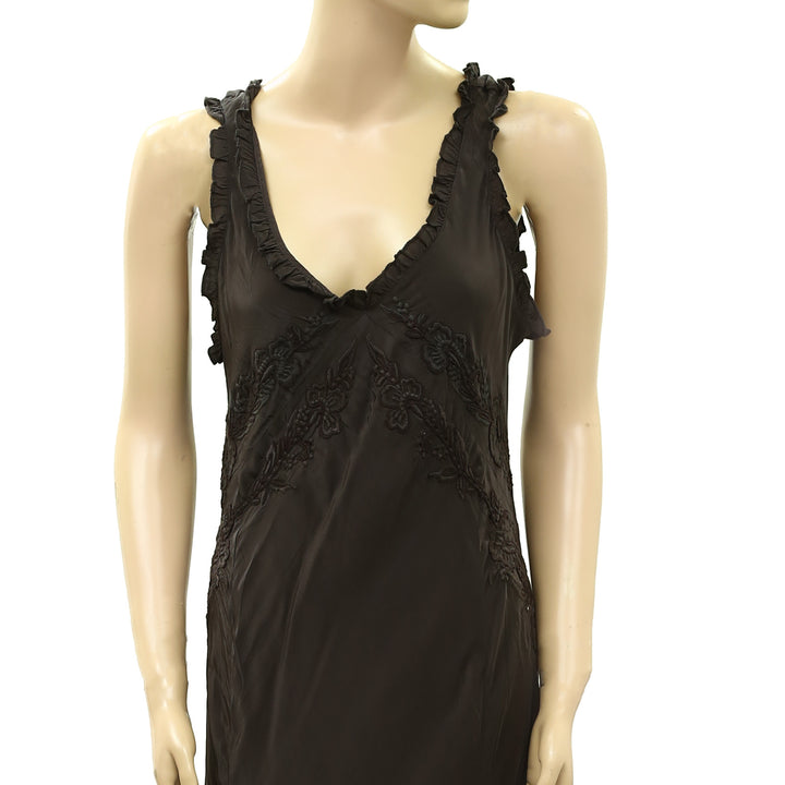Zara ZW Collection Floral Embroidered Long Dress