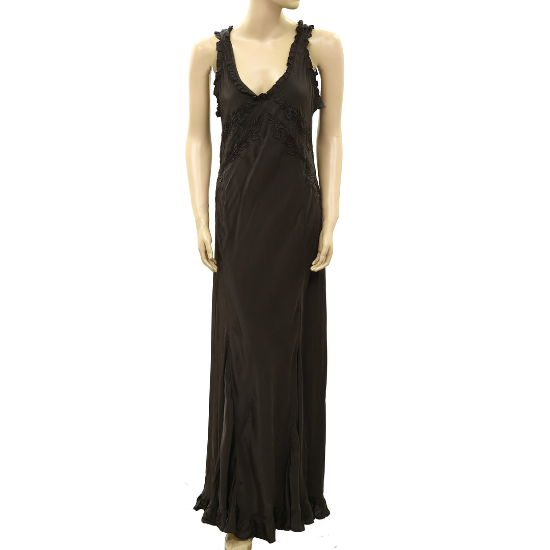 Zara ZW Collection Floral Embroidered Long Dress