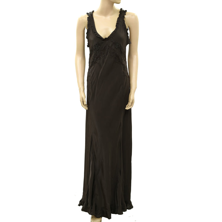 Zara ZW Collection Floral Embroidered Long Dress