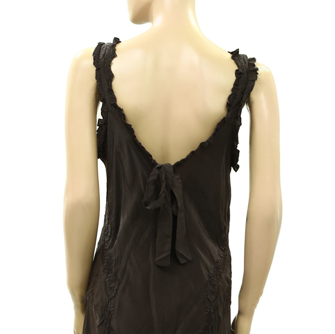 Zara ZW Collection Floral Embroidered Long Dress
