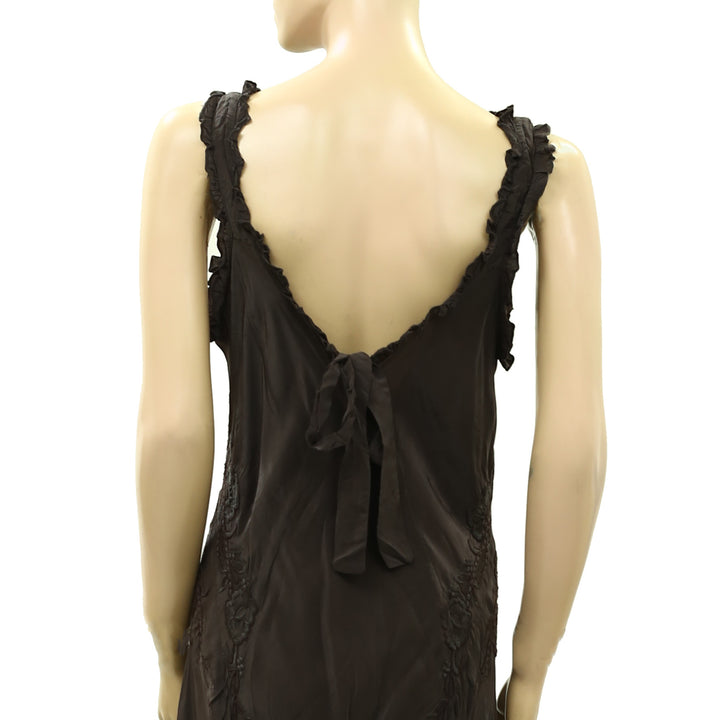 Zara ZW Collection Floral Embroidered Long Dress